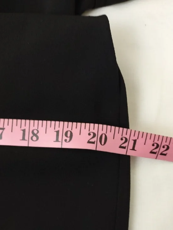 Calvin Klein Black Long Sleeve Midi Sheath Dress Gold Zipper Size 12 - Picture 12 of 15